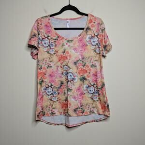 LuLaRoe Floral Tee - Size M - EUC